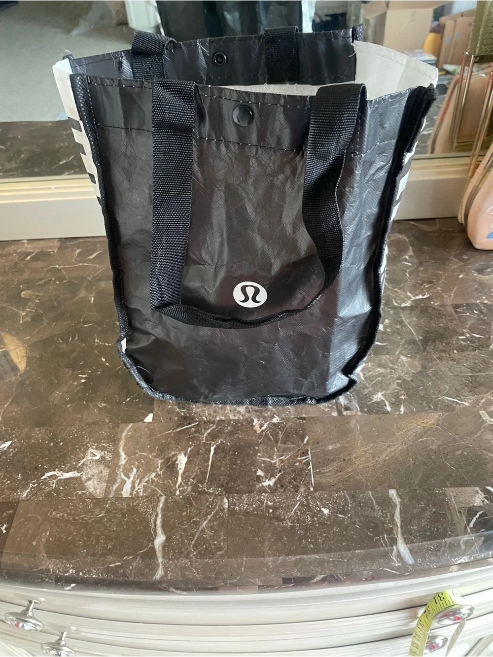 lululemon used/slight rip athletica Black Reusable Duffel-Tote